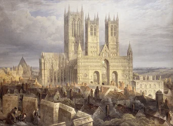 Lincoln Cathedral from the North West, c.1850